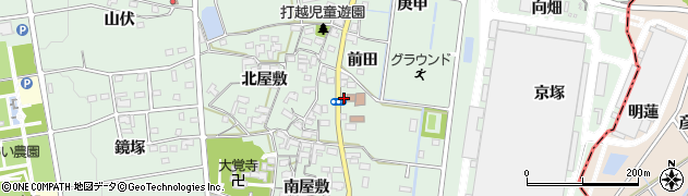 愛知県みよし市打越町（前田）周辺の地図