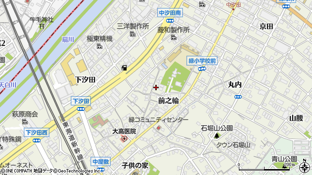〒458-0834 愛知県名古屋市緑区鳴海町前之輪の地図