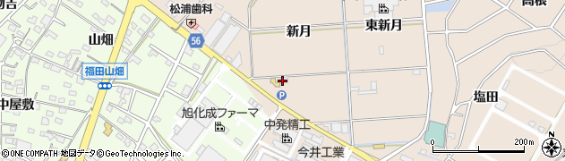 愛知県みよし市三好町（新月）周辺の地図