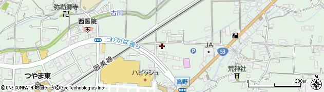 岡山県津山市高野本郷1477周辺の地図