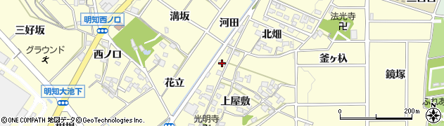 愛知県みよし市明知町上屋敷93周辺の地図
