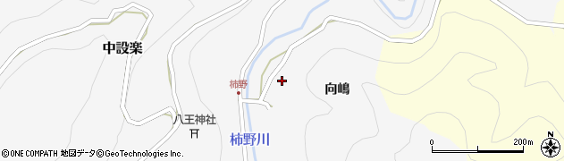 愛知県東栄町（北設楽郡）中設楽（向嶋）周辺の地図