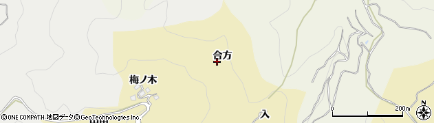 愛知県豊田市坂上町（合方）周辺の地図