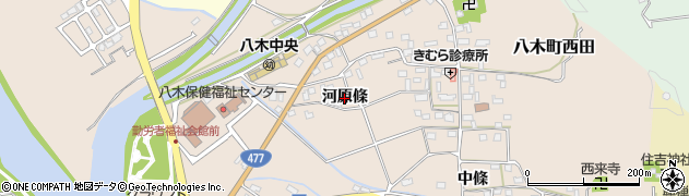 京都府南丹市八木町西田（河原條）周辺の地図