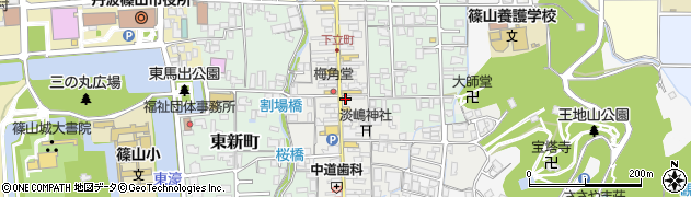 兵庫県丹波篠山市立町周辺の地図