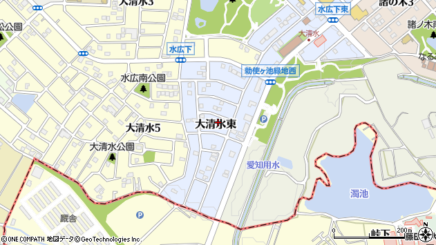 〒458-0849 愛知県名古屋市緑区大清水東の地図