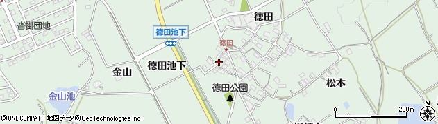 愛知県豊明市沓掛町徳田池下周辺の地図