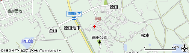 愛知県豊明市沓掛町（徳田池下）周辺の地図