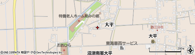 静岡県沼津市大平周辺の地図