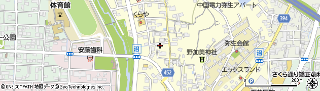 岡山県津山市沼周辺の地図