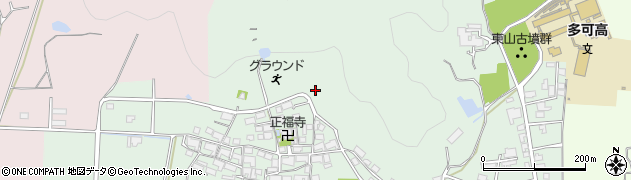 兵庫県多可郡多可町中区東山周辺の地図