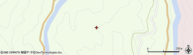 愛知県東栄町（北設楽郡）西薗目（土地川瀬）周辺の地図