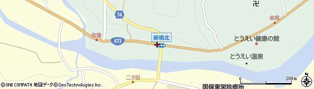 愛知県東栄町（北設楽郡）下田（市場）周辺の地図