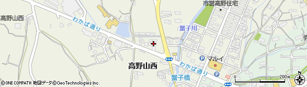 津山ドライ　高野店周辺の地図