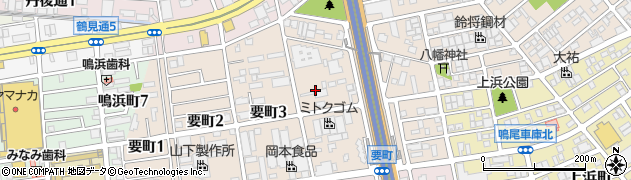 愛知県名古屋市南区要町周辺の地図