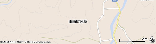 兵庫県丹波市山南町阿草周辺の地図