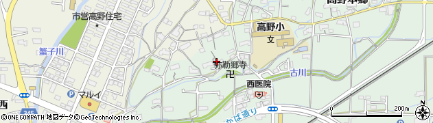 岡山県津山市高野本郷1155周辺の地図