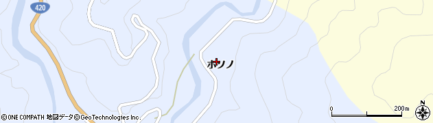 愛知県設楽町（北設楽郡）豊邦（ホソノ）周辺の地図