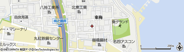 愛知県飛島村（海部郡）梅之郷（東梅）周辺の地図
