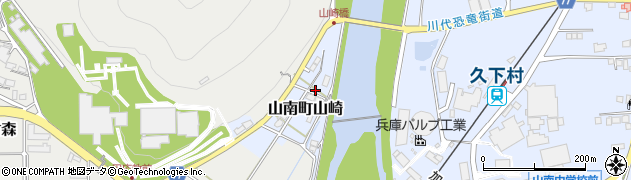 兵庫県丹波市山南町山崎周辺の地図
