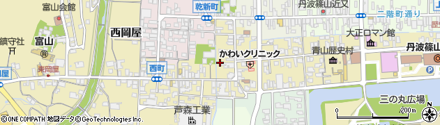 兵庫県丹波篠山市西町周辺の地図