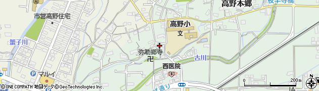 岡山県津山市高野本郷1104周辺の地図
