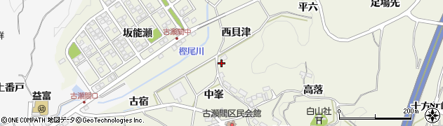 愛知県豊田市古瀬間町西貝津23周辺の地図