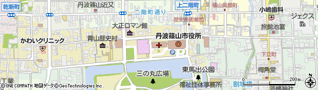 丹波篠山市役所企画総務部　秘書課周辺の地図
