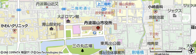 兵庫県丹波篠山市周辺の地図
