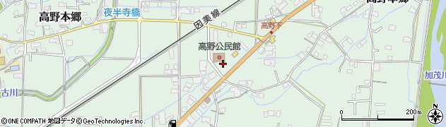 岡山県津山市高野本郷1678周辺の地図