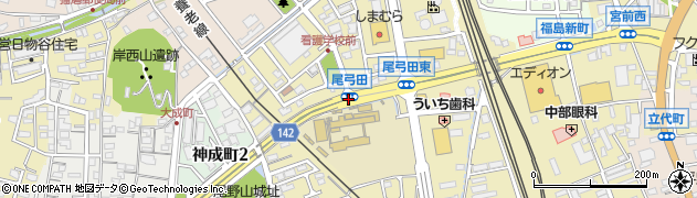 尾弓田周辺の地図