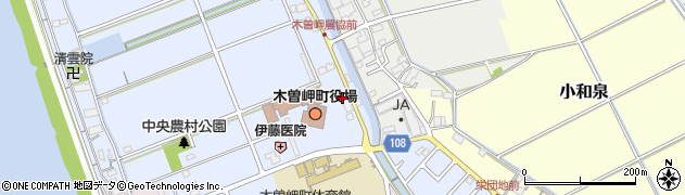 木曽岬郵便局周辺の地図