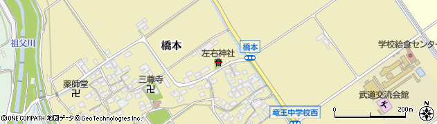 左右神社周辺の地図