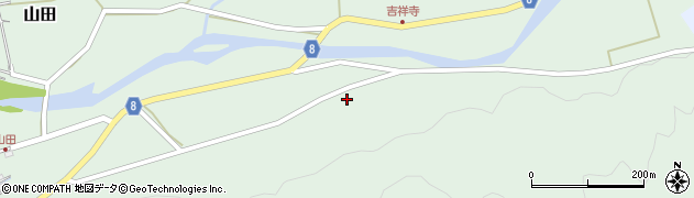 兵庫県神崎郡神河町山田722周辺の地図