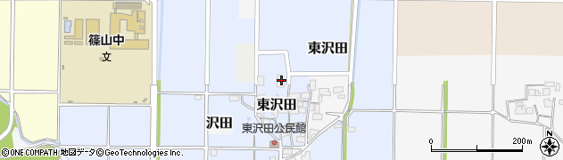 兵庫県丹波篠山市東沢田44周辺の地図