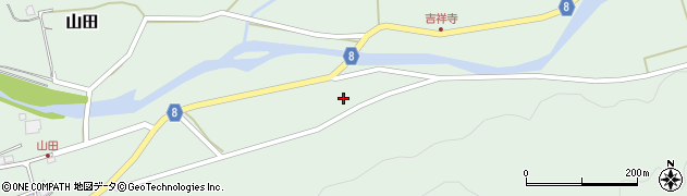 兵庫県神崎郡神河町山田698周辺の地図
