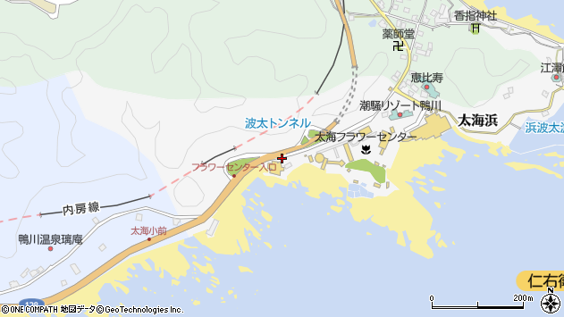 〒299-2863 千葉県鴨川市太海浜の地図