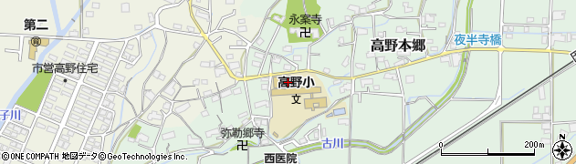 岡山県津山市高野本郷1081周辺の地図