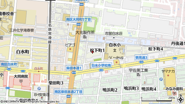 〒457-0808 愛知県名古屋市南区松下町の地図