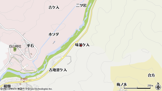 〒444-2206 愛知県豊田市王滝町の地図