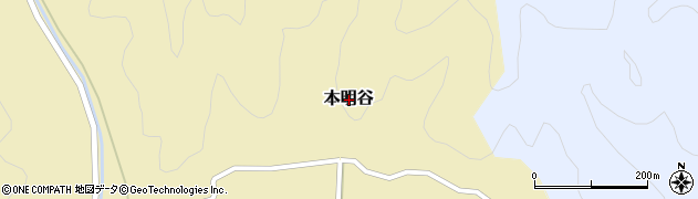 兵庫県丹波篠山市本明谷周辺の地図