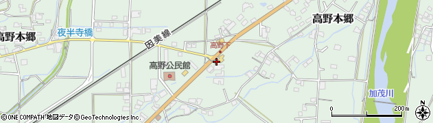 岡山県津山市高野本郷1736周辺の地図