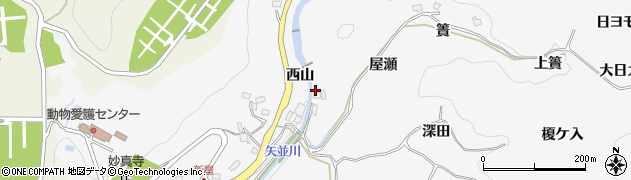 愛知県豊田市穂積町屋瀬周辺の地図