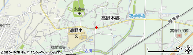 岡山県津山市高野本郷887周辺の地図