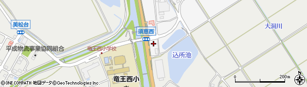ローソン竜王インター北店周辺の地図