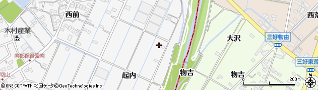 愛知県東郷町（愛知郡）春木（起内）周辺の地図