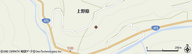 愛知県東栄町（北設楽郡）月（上野原）周辺の地図