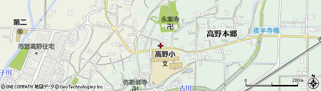岡山県津山市高野本郷1086周辺の地図