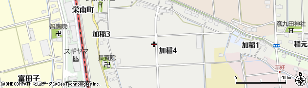 愛知県弥富市加稲周辺の地図