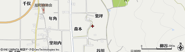 京都府亀岡市旭町（栗坪）周辺の地図